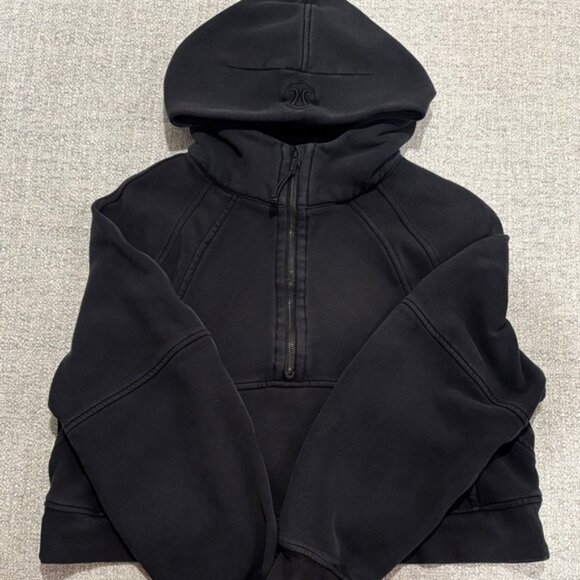 lululemon athletica Tops - Lululemon Size M/L Black Scuba Oversized Half-Zip Hoodie